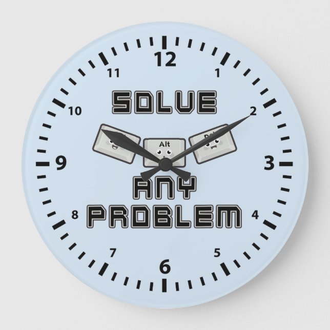 Strg Alt Del Große Wanduhr (Vorderseite)