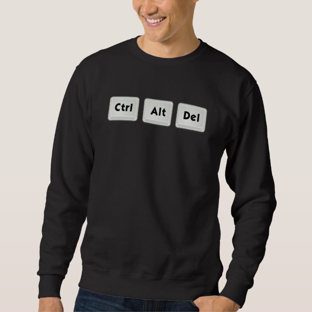 STRG ALT ENTF Drei-Finger-Gruß Design Sweatshirt (Vorderseite)