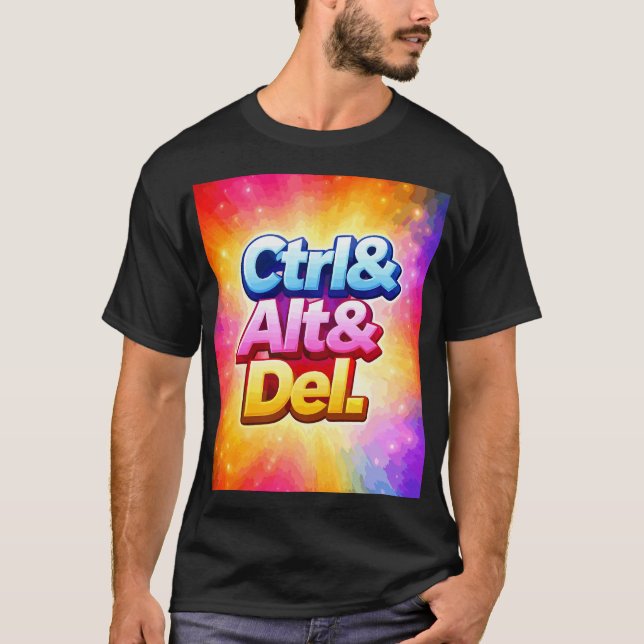 Strg Alt Entf Geek T-Shirt (Vorderseite)