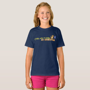 STRG+ALT+ENTF Mein Hausaufgaben Lustiges Tech-Katz T-Shirt