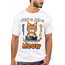 Strg Alt Mia Programmieren Katze Coding T-Shirt