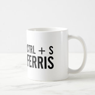 STRG + S (Speichern) Ferris-Tastaturkürzel-Wortspi Tasse