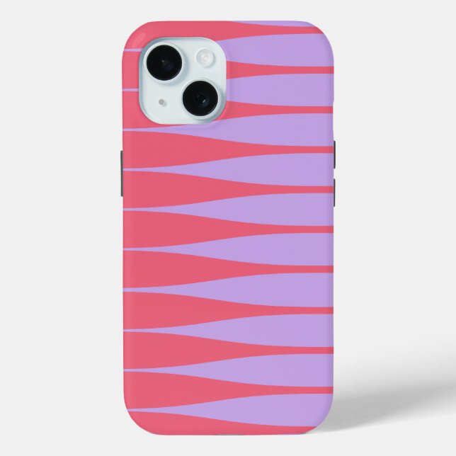 Striation Hot Pink und Lila Case-Mate iPhone Hülle (Rückseite)