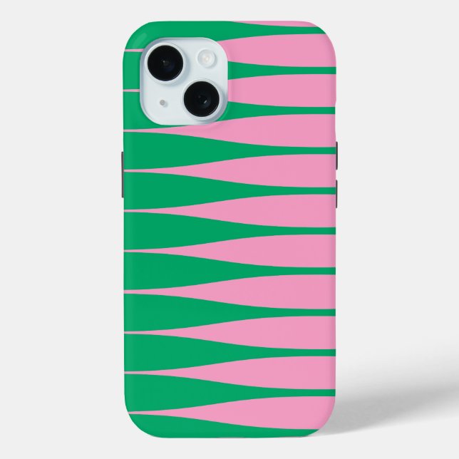 Striation Pink und Grün iPhone-Hülle Case-Mate iPhone Hülle (Rückseite)