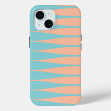Striation Soft Aqua und Pfirsich iPhone-Hülle