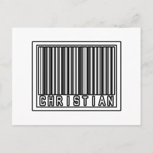 Strichcode Christlich Postkarte