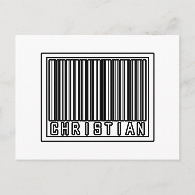 Strichcode Christlich Postkarte (Vorderseite)