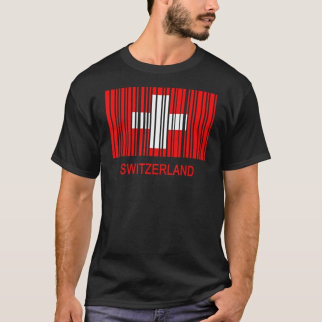 Strichcode der Schweiz T-Shirt (Vorderseite)