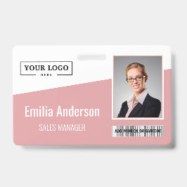 Strichcode-Foto für kundenspezifische Firmenlogos  Ausweis