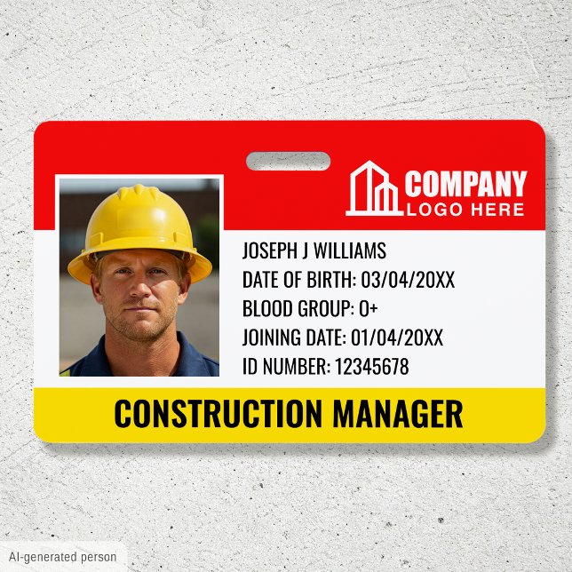 Strichcode für das Logo "Baustelle-ID" Red Templat Ausweis (Von Creator hochgeladen)