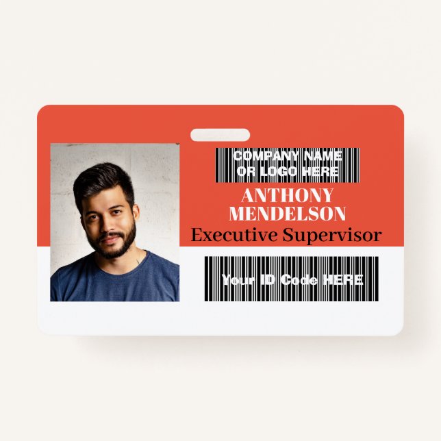 Strichcode für personalisiertes horizontales Foto Ausweis (Vorderseite)