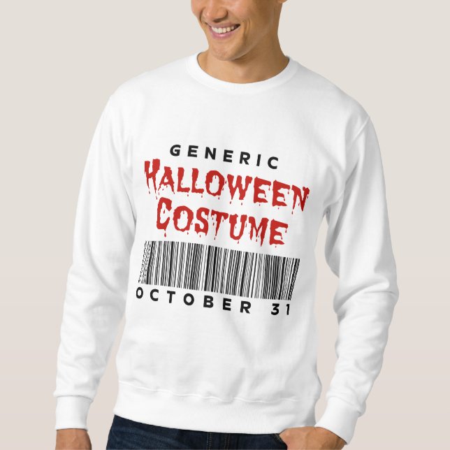 Strichcode Generisches Halloween-Kostüm 31. Oktobe Sweatshirt (Vorderseite)