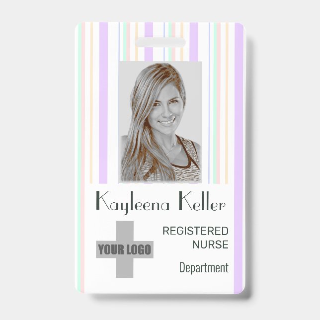 Strichcode-ID-Code für einfache Streifen Ausweis (Vorderseite)