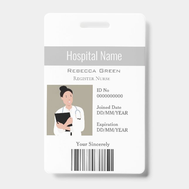 Strichcode-ID für das benutzerdefinierte Foto Ausweis (Vorderseite)