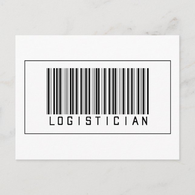 Strichcode Logistiker Postkarte (Vorderseite)