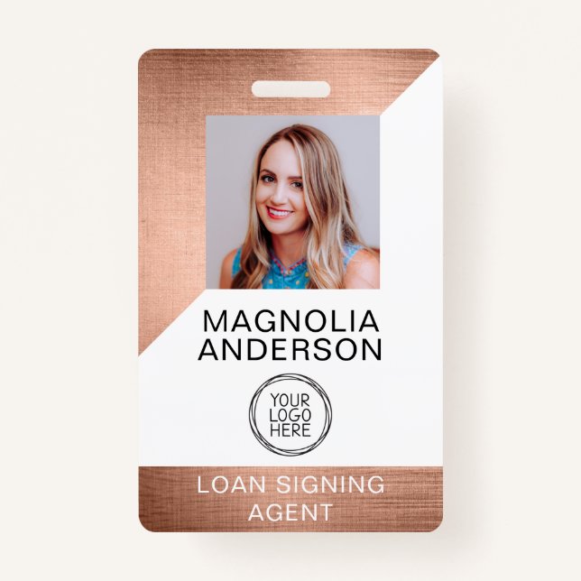 Strichcode-Name des Fotos für gegossene Metallteil Ausweis (Vorderseite)