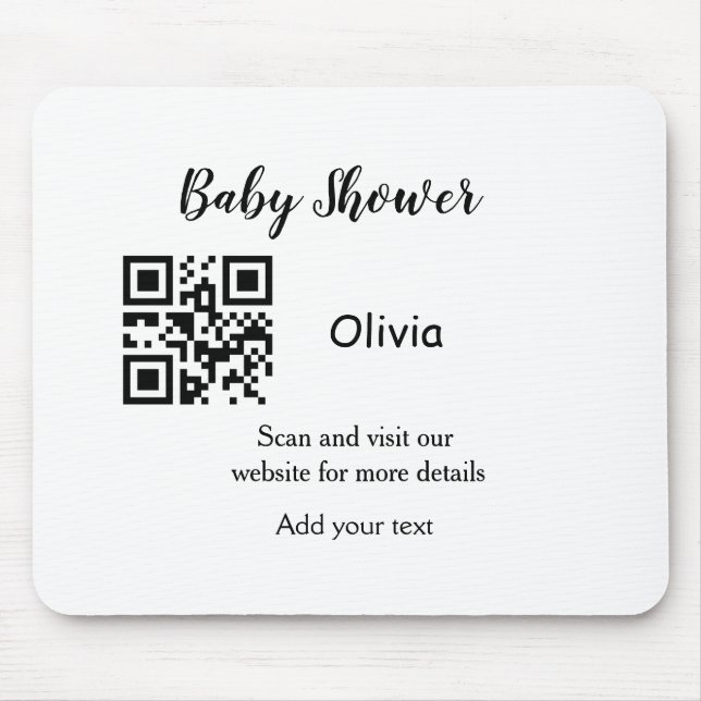Strichcode QR Name det Mousepad (Vorne)