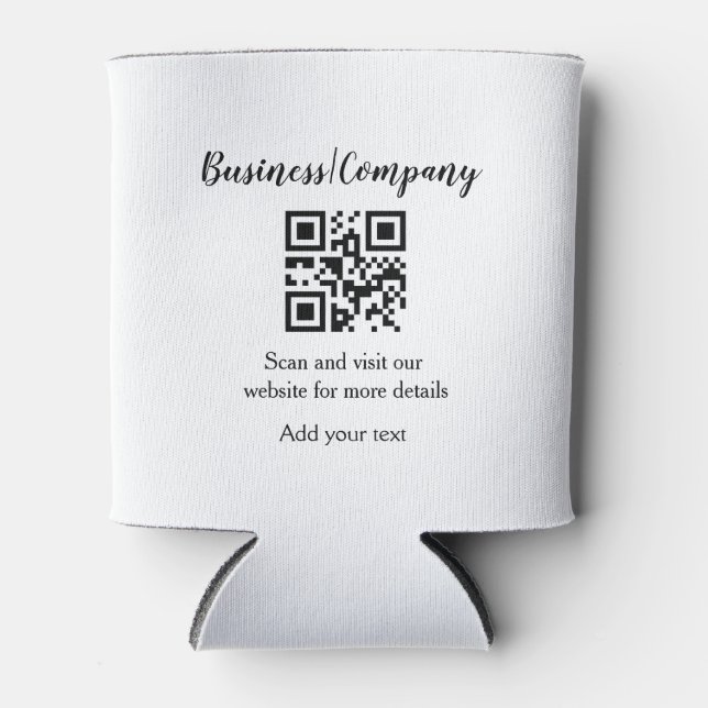 Strichcode QR Name für einfache Unternehmenswebsit Dosenkühler (Vorderseite)