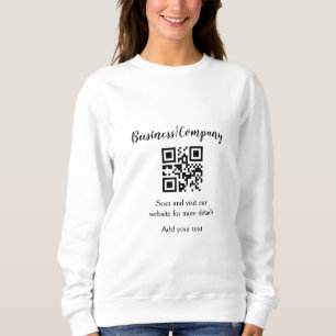 Strichcode QR Name für einfache Unternehmenswebsit Sweatshirt