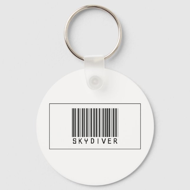 Strichcode Skydiver Schlüsselanhänger (Vorderseite)