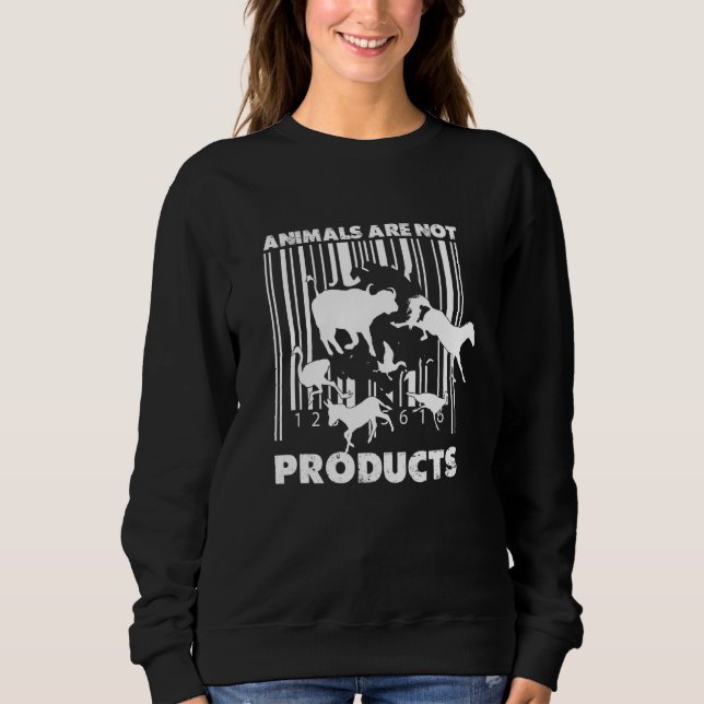 Strichcode Tierschutz Tier Ri Sweatshirt (Vorderseite)