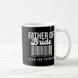 Strichcode Vater der Bride auf Zahlung Vater br Kaffeetasse
