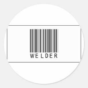 Strichcode Welder Runder Aufkleber