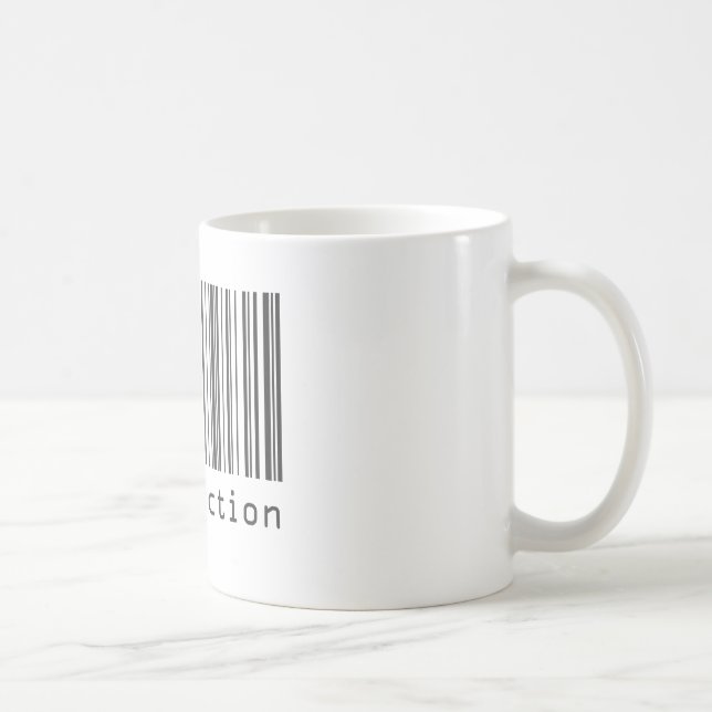 Strichcode - Zufriedenheit Kaffeetasse (Rechts)
