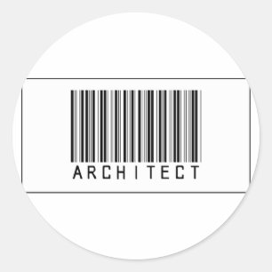 Strichcodearchitektur Runder Aufkleber
