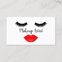 Striche und Lipstick-Makeup-Künstler Visitenkarte