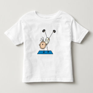 Strichfigur-Mädchen Doing Drehe Hemden und Geschen Kleinkind T-shirt