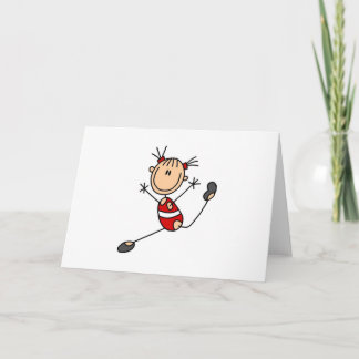 Strichfigur-Mädchen Gymnast Cards Karte