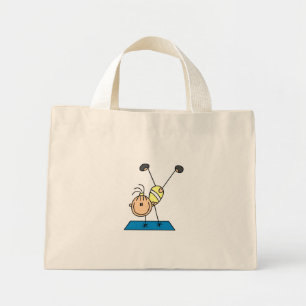 Strichfigur-Mädchen Gymnast Doing Umdrehe Bags Mini Stoffbeutel