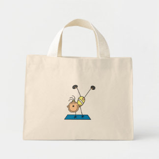 Strichfigur-Mädchen Gymnast Doing Umdrehe Bags Mini Stoffbeutel