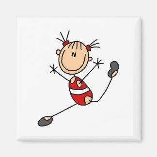 Strichfigur-Mädchen Gymnast Tshirts und Geschenke Magnet