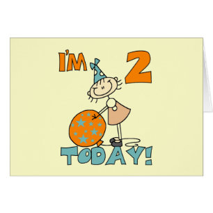 Strichfigur-Mädchen ich bin 2 Heute Hemden und Ges