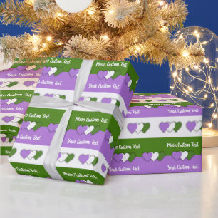 Strichflagge für Genderqueer mit Papier für Textve Geschenkpapier