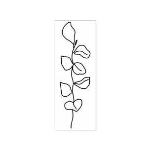Strichillustrationskunst-Blume Gummistempel