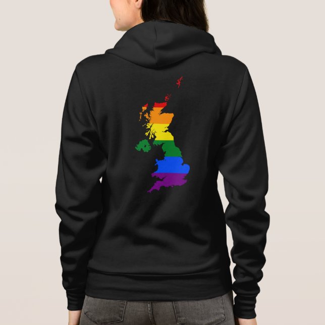 Strichkarte des Vereinigten Königreichs Hoodie (Rückseite)