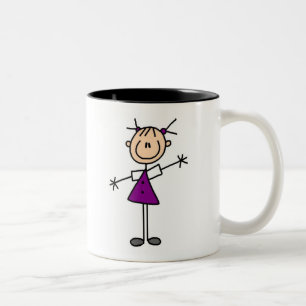 Strichmädchen-Tasse Zweifarbige Tasse