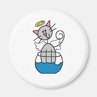 Strichmännchen Angel Cat Magnet