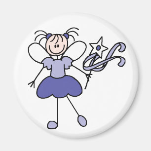 Strichmännchen Angel Lila Magnet