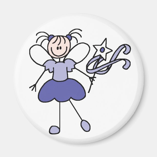 Strichmännchen Angel Lila Magnet (Vorne)