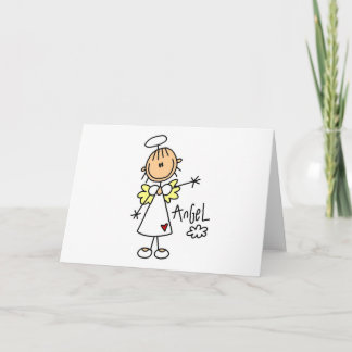 Strichmännchen Angel T - Shirt und Geschenke Feiertagskarte