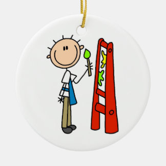 Strichmännchen Artist Keramikornament