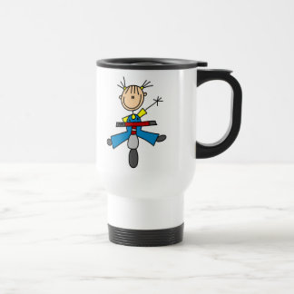 Strichmännchen auf Roller-Tasse Reisebecher