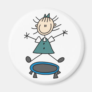 Strichmännchen auf Trampolin Magnet