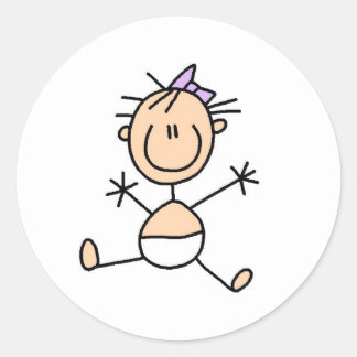 Strichmännchen Baby Girl Sticker