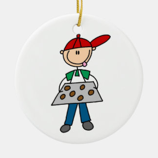 Strichmännchen-Backen-Plätzchen Keramik Ornament