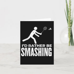 Strichmännchen Badminton - Ich bin eher schlecht. Karte